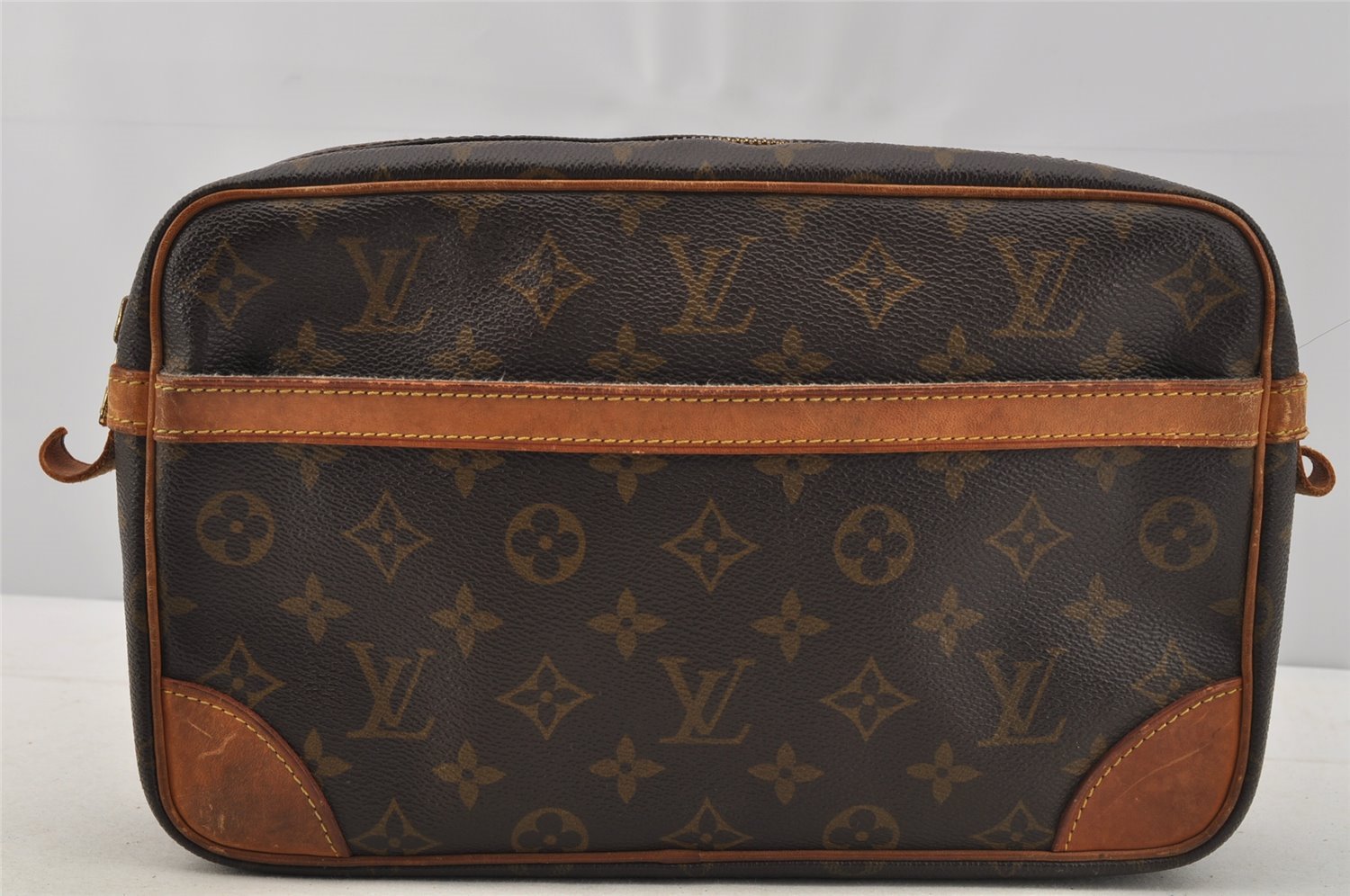 Authentic Louis Vuitton Monogram Compiegne 28 Clutch Hand Bag M51845 LV 6779I