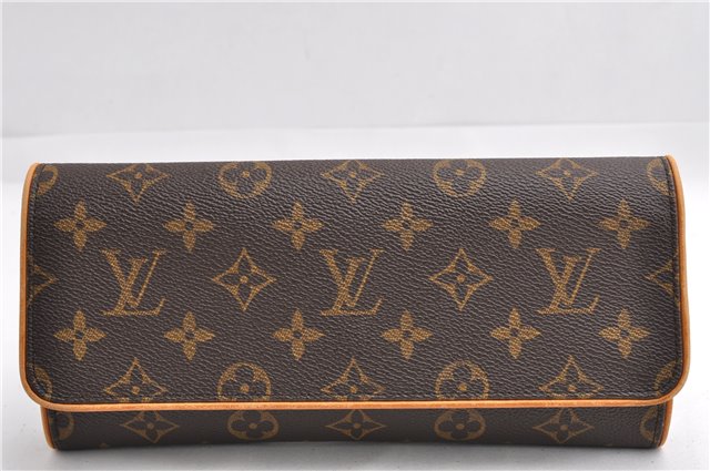 Authentic Louis Vuitton Monogram Pochette Twin GM Shoulder Bag M51852 LV 6780E