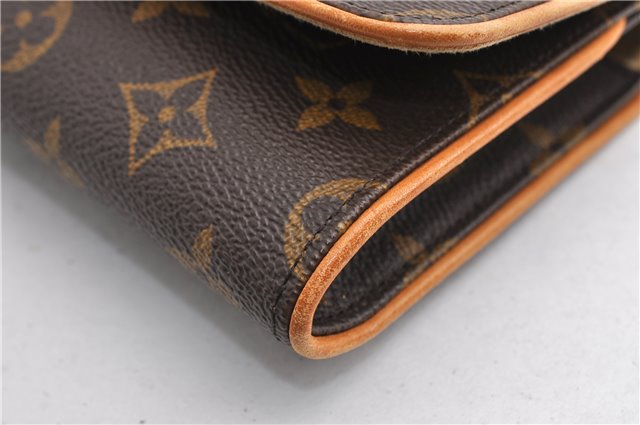 Authentic Louis Vuitton Monogram Pochette Twin GM Shoulder Bag M51852 LV 6780E