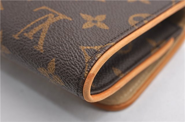 Authentic Louis Vuitton Monogram Pochette Twin GM Shoulder Bag M51852 LV 6780E