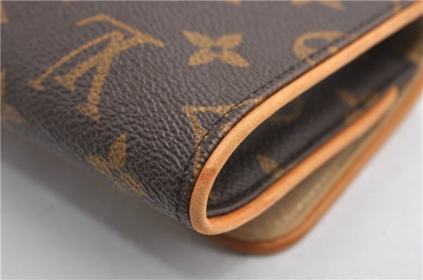 Authentic Louis Vuitton Monogram Pochette Twin GM Shoulder Bag M51852 LV 6780E