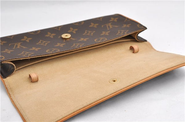 Authentic Louis Vuitton Monogram Pochette Twin GM Shoulder Bag M51852 LV 6780E