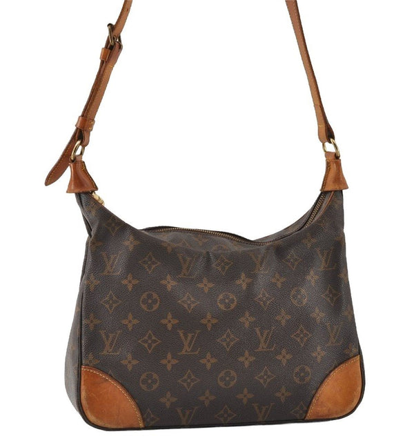 Authentic Louis Vuitton Monogram Boulogne 30 Shoulder Cross Bag M52165 LV 6783I