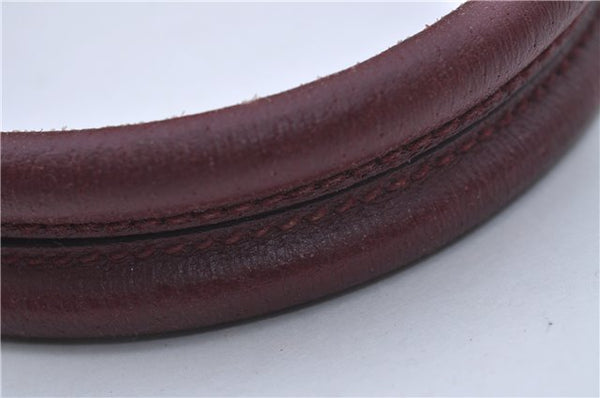 Authentic GUCCI Shoulder Tote Bag GG Canvas Leather 113015 Brown Bordeaux 6784D