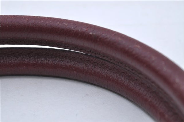 Authentic GUCCI Shoulder Tote Bag GG Canvas Leather 113015 Brown Bordeaux 6784D