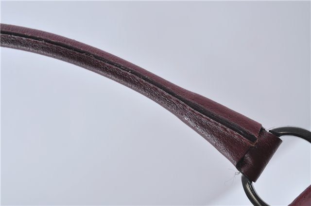 Authentic GUCCI Shoulder Tote Bag GG Canvas Leather 113015 Brown Bordeaux 6784D