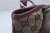 Authentic GUCCI Shoulder Tote Bag GG Canvas Leather 113015 Brown Bordeaux 6784D