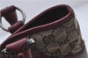 Authentic GUCCI Shoulder Tote Bag GG Canvas Leather 113015 Brown Bordeaux 6784D