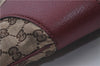 Authentic GUCCI Shoulder Tote Bag GG Canvas Leather 113015 Brown Bordeaux 6784D