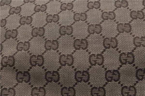 Authentic GUCCI Shoulder Tote Bag GG Canvas Leather 113015 Brown Bordeaux 6784D