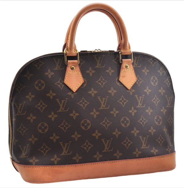 Authentic Louis Vuitton Monogram Alma Hand Bag Purse M51130 LV 6784E
