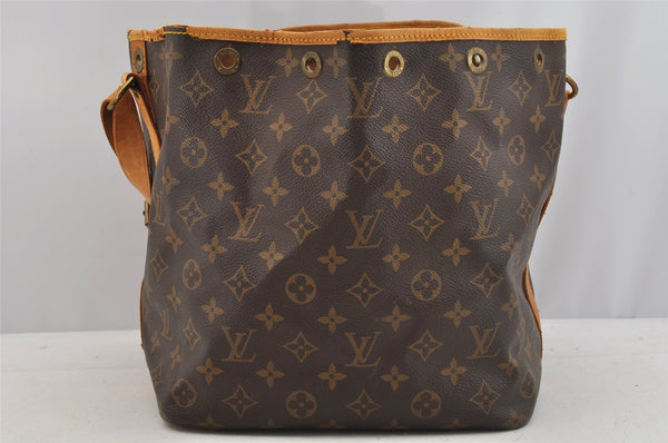 Authentic Louis Vuitton Monogram Petit Noe M42226 Shoulder Drawstring Bag 6784I