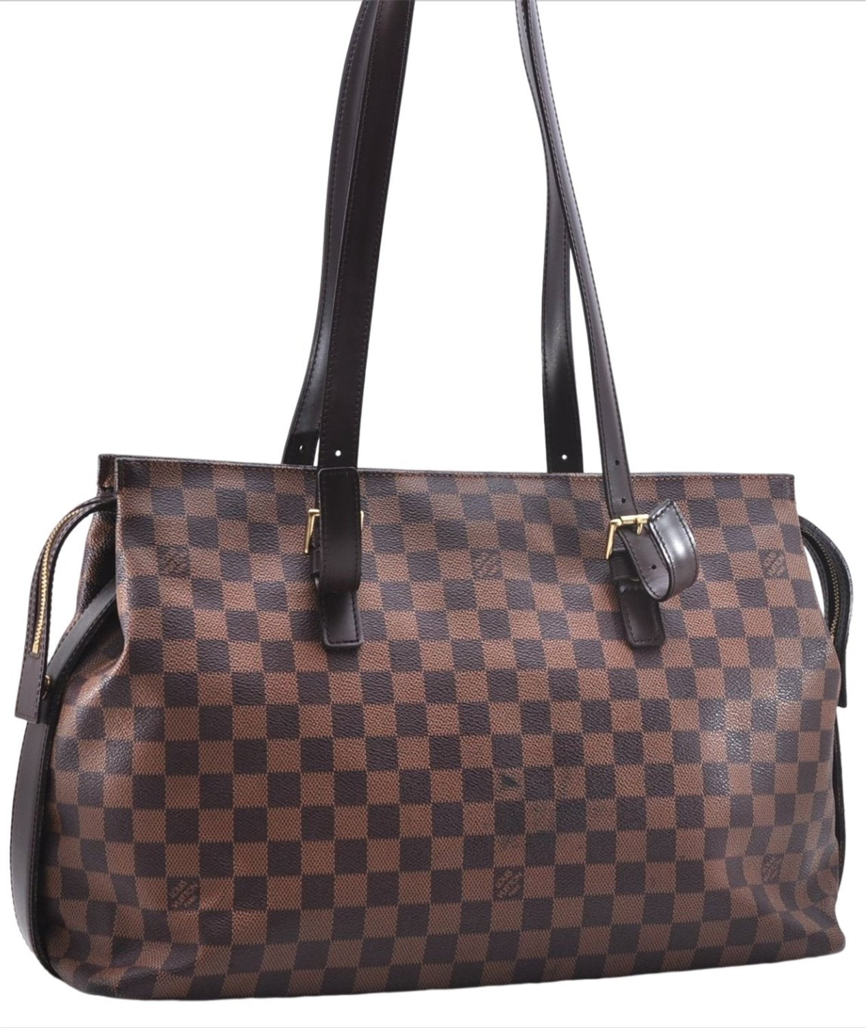 Authentic Louis Vuitton Damier Chelsea Shoulder Tote Bag N51119 LV 6785E