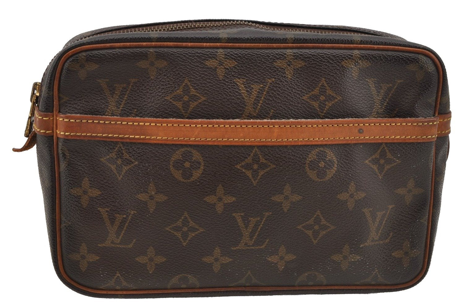 Authentic Louis Vuitton Monogram Compiegne 23 Clutch Hand Bag M51847 LV 6785I