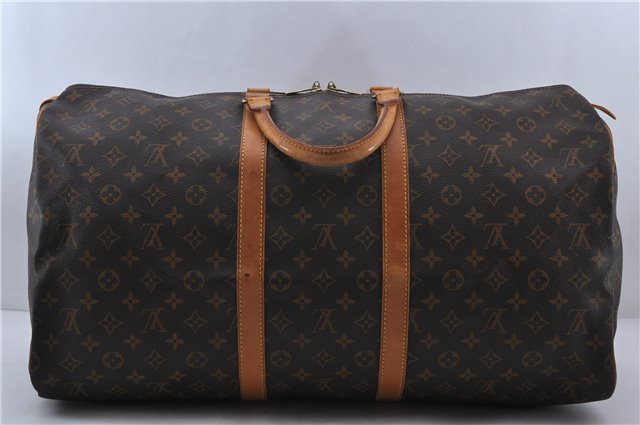 Authentic LOUIS VUITTON Monogram Keepall 55 Boston Bag M41424 LV 6786C