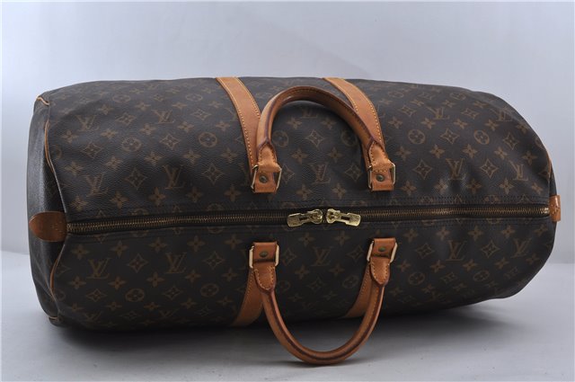 Authentic LOUIS VUITTON Monogram Keepall 55 Boston Bag M41424 LV 6786C