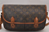 Authentic Louis Vuitton Monogram Gibeciere MM Shoulder Bag M42247 Junk 6786I