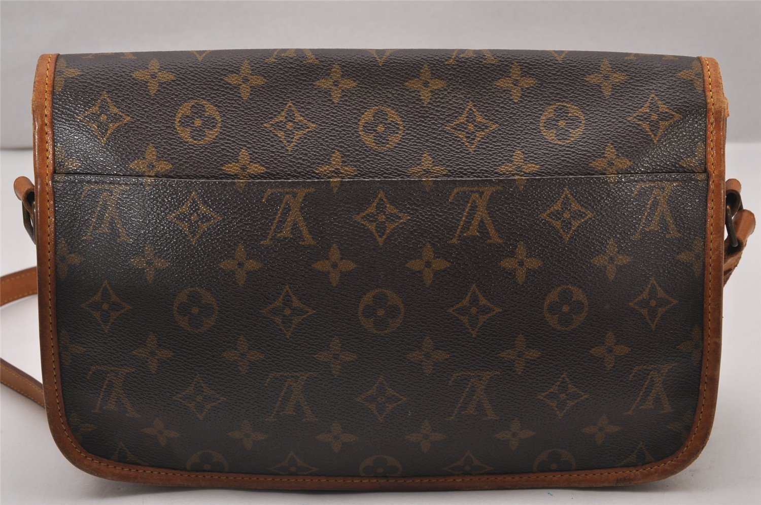 Authentic Louis Vuitton Monogram Gibeciere MM Shoulder Bag M42247 Junk 6786I