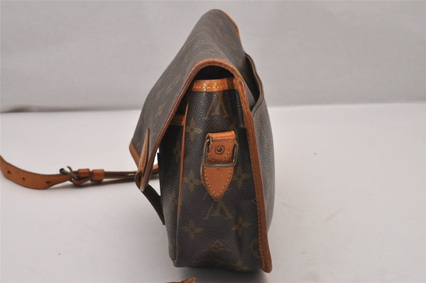 Authentic Louis Vuitton Monogram Gibeciere MM Shoulder Bag M42247 Junk 6786I