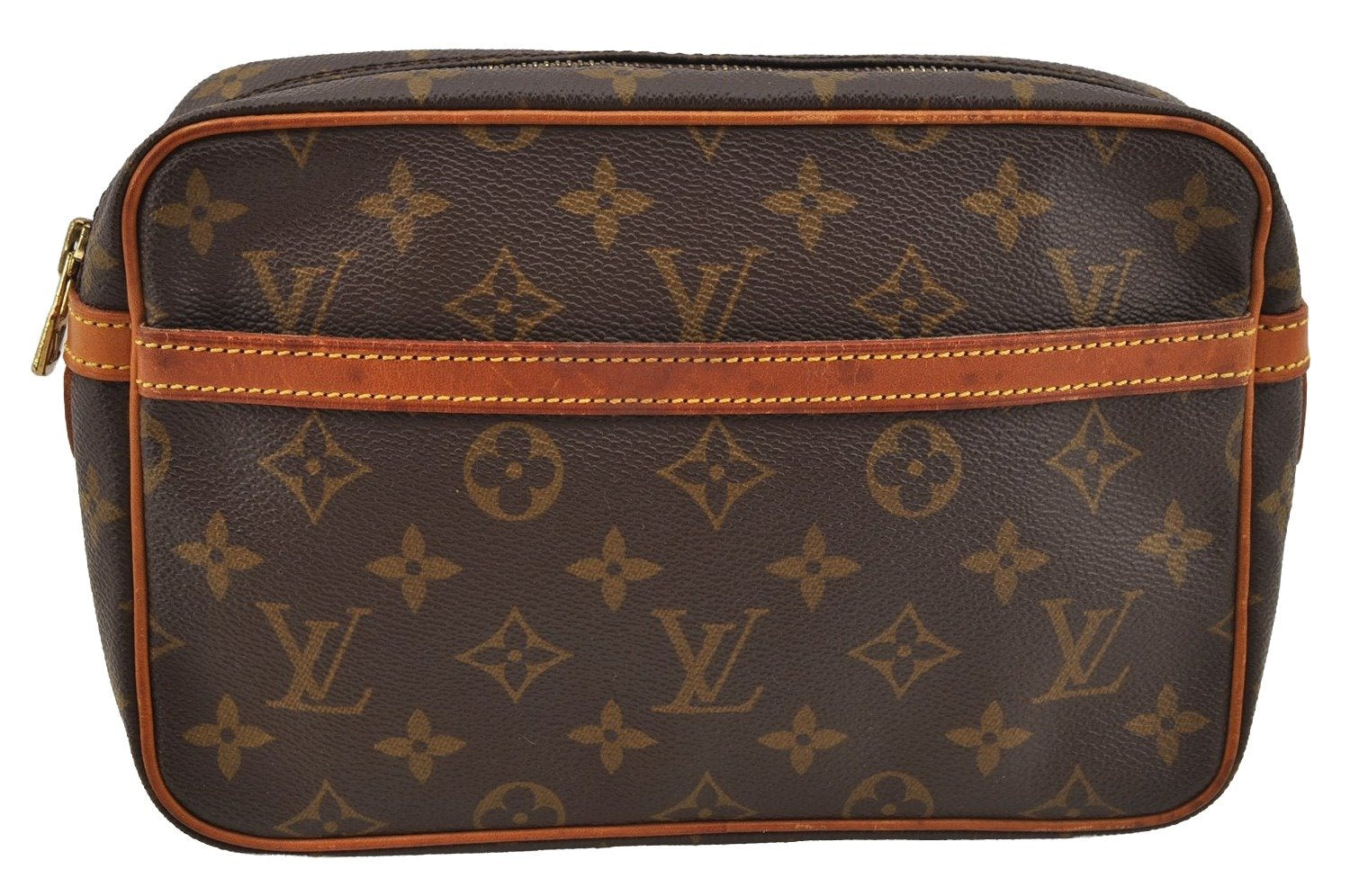 Authentic Louis Vuitton Monogram Compiegne 23 Clutch Hand Bag M51847 LV 6788I