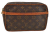 Authentic Louis Vuitton Monogram Compiegne 23 Clutch Hand Bag M51847 LV 6788I