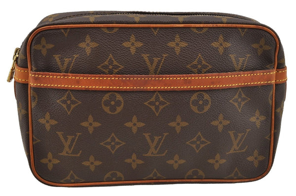 Authentic Louis Vuitton Monogram Compiegne 23 Clutch Hand Bag M51847 LV 6788I