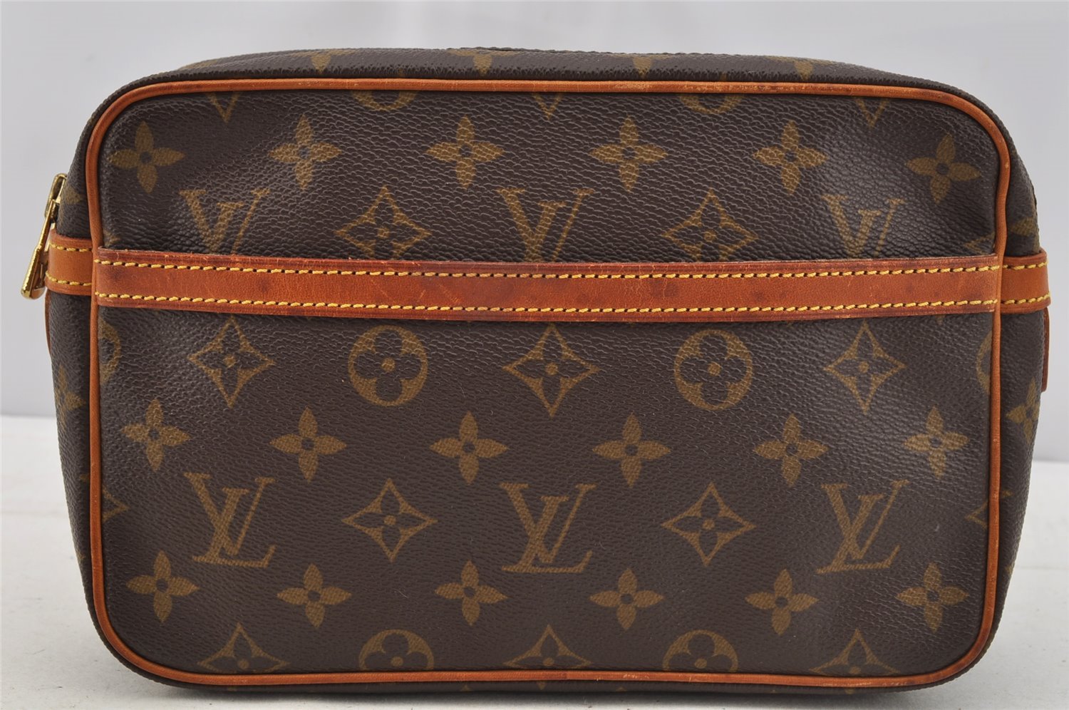 Authentic Louis Vuitton Monogram Compiegne 23 Clutch Hand Bag M51847 LV 6788I