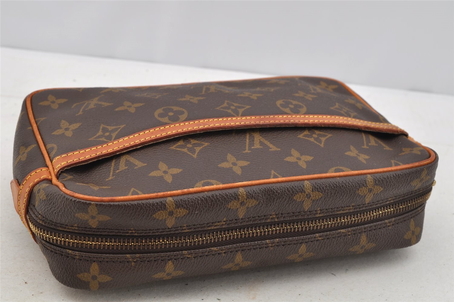 Authentic Louis Vuitton Monogram Compiegne 23 Clutch Hand Bag M51847 LV 6788I