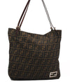 Authentic FENDI Vintage Zucca Tote Bag Purse Nylon Brown 6789F