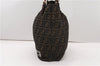 Authentic FENDI Vintage Zucca Tote Bag Purse Nylon Brown 6789F