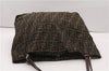 Authentic FENDI Vintage Zucca Tote Bag Purse Nylon Brown 6789F
