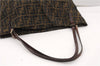 Authentic FENDI Vintage Zucca Tote Bag Purse Nylon Brown 6789F