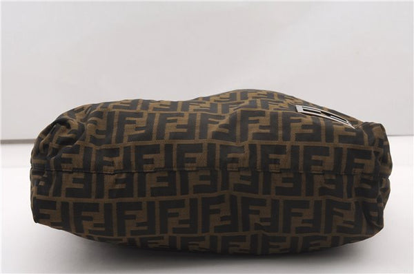 Authentic FENDI Vintage Zucca Tote Bag Purse Nylon Brown 6789F