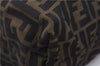 Authentic FENDI Vintage Zucca Tote Bag Purse Nylon Brown 6789F