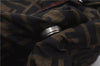 Authentic FENDI Vintage Zucca Tote Bag Purse Nylon Brown 6789F