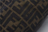 Authentic FENDI Vintage Zucca Tote Bag Purse Nylon Brown 6789F