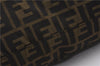 Authentic FENDI Vintage Zucca Tote Bag Purse Nylon Brown 6789F