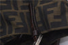 Authentic FENDI Vintage Zucca Tote Bag Purse Nylon Brown 6789F