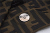Authentic FENDI Vintage Zucca Tote Bag Purse Nylon Brown 6789F