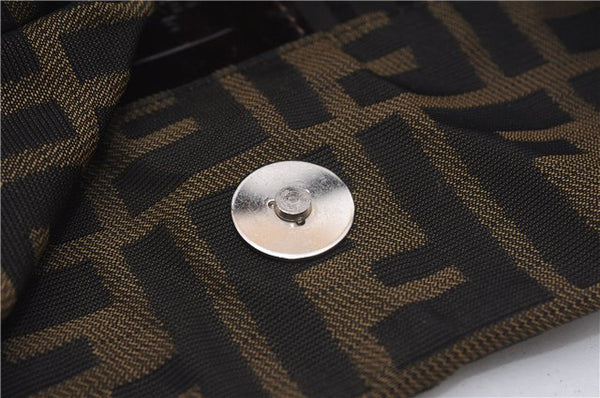 Authentic FENDI Vintage Zucca Tote Bag Purse Nylon Brown 6789F