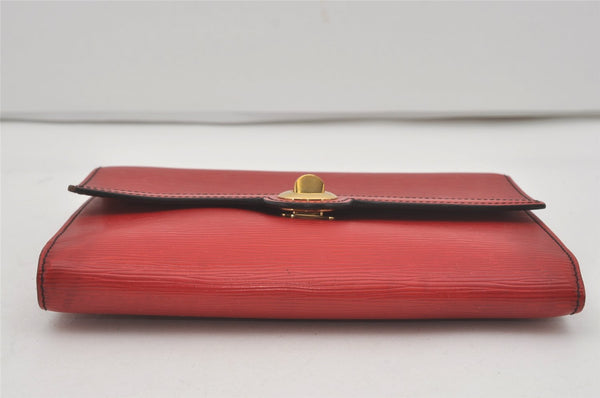 Authentic Louis Vuitton Epi Arche 2Way Shoulder Clutch Bag Red M52577 LV 6789I