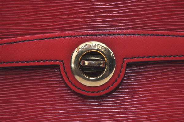 Authentic Louis Vuitton Epi Arche 2Way Shoulder Clutch Bag Red M52577 LV 6789I