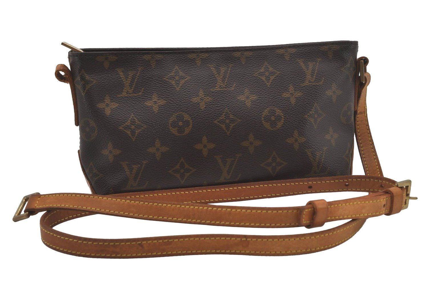 Authentic Louis Vuitton Monogram Trotteur Shoulder Cross Bag M51240 Junk 6791I