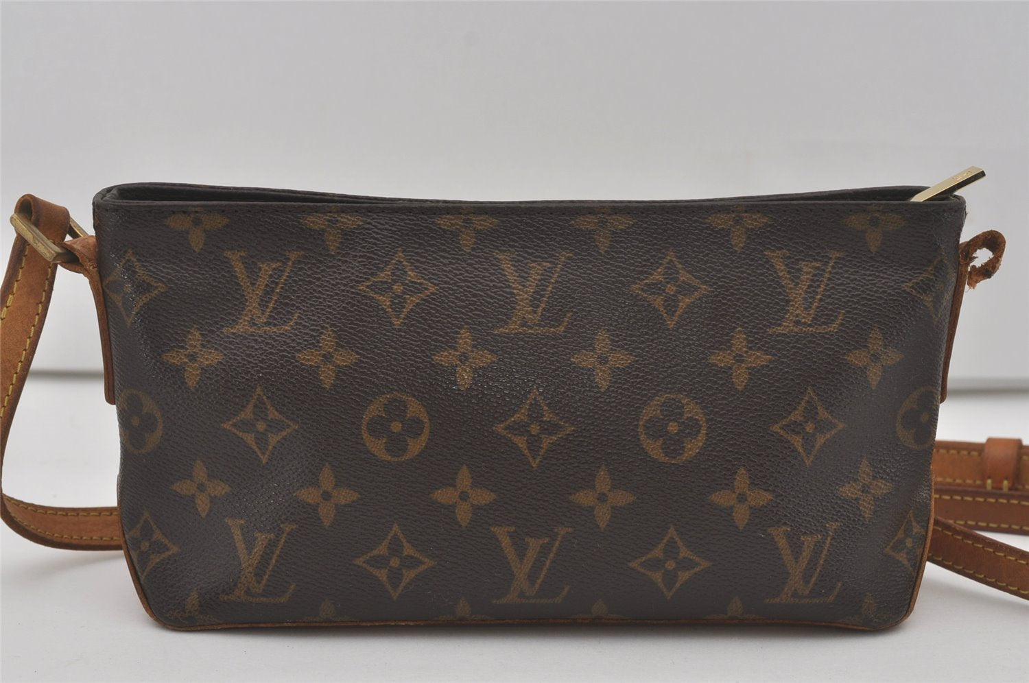 Authentic Louis Vuitton Monogram Trotteur Shoulder Cross Bag M51240 Junk 6791I