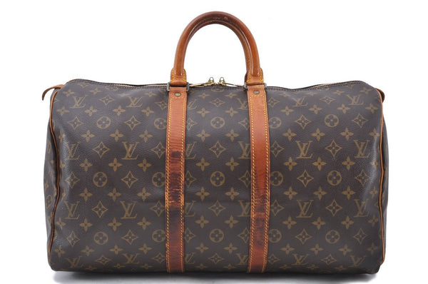 Authentic LOUIS VUITTON Monogram Keepall 45 Boston Bag M41428 LV 6793C