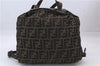 Authentic FENDI Zucca Backpack Nylon Leather Brown 6795D