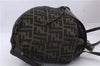 Authentic FENDI Zucca Backpack Nylon Leather Brown 6795D