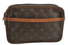 Authentic Louis Vuitton Monogram Compiegne 23 Clutch Hand Bag M51847 LV 6796I