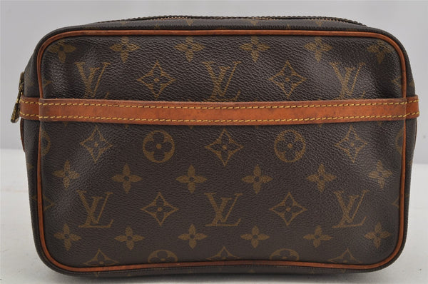 Authentic Louis Vuitton Monogram Compiegne 23 Clutch Hand Bag M51847 LV 6796I