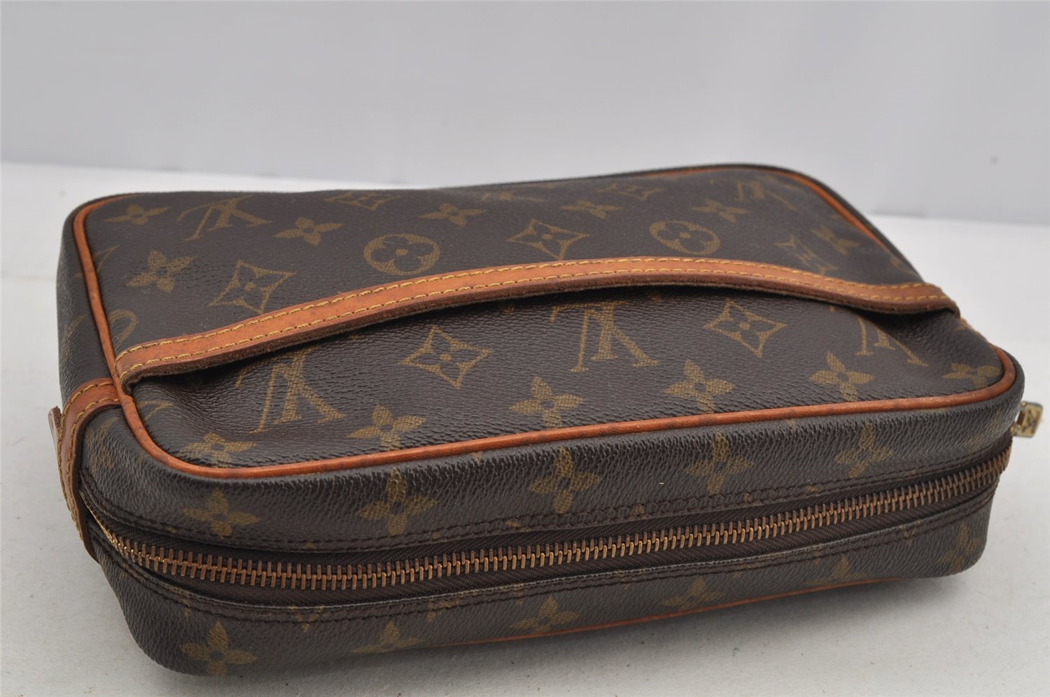 Authentic Louis Vuitton Monogram Compiegne 23 Clutch Hand Bag M51847 LV 6796I
